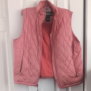 LL Bean Women's Pink Quilted Vest